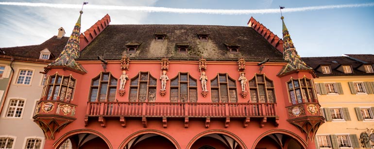 Das Historische Kaufhaus am Münsterplatz in Freiburg